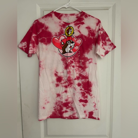 NWT Bucees Valentines Day Road To My Heart Tie Dye T-Shirt Small Unisex - Picture 1 of 5
